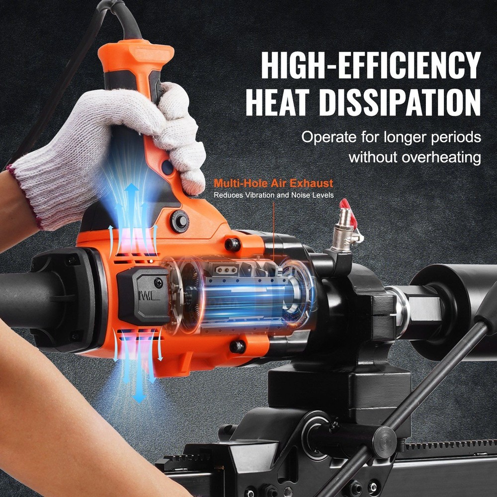 Efficient Core Drilling Machine 2000W 0.8-6.3in Dual Use Format