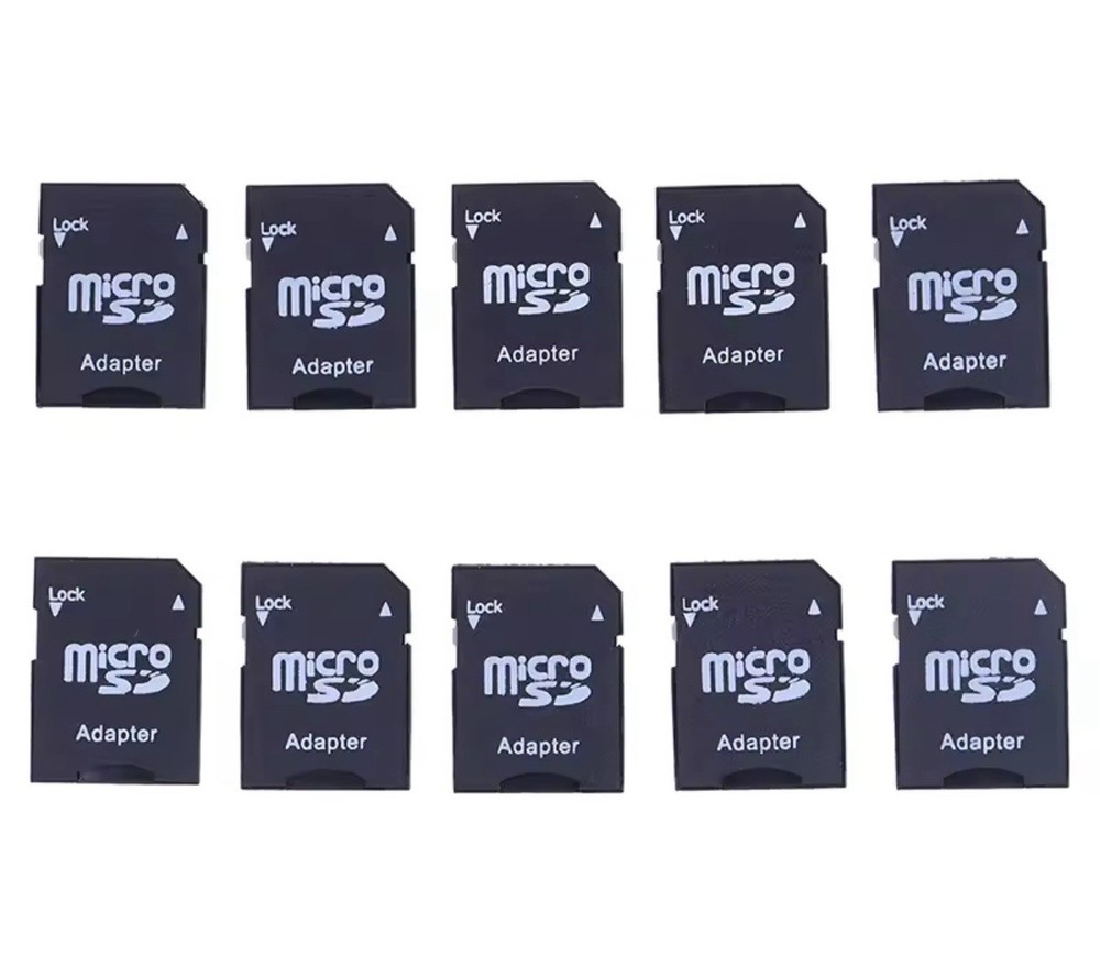 10pack Micro SD Adapter To SD HC SDHC Memory Card Adapter Reader New
