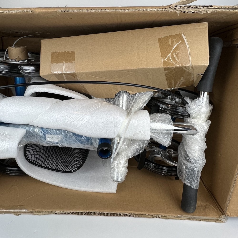 2025 OasisSpace Small Foldable Knee Scooter Walker BLUE – Open Box, Unused