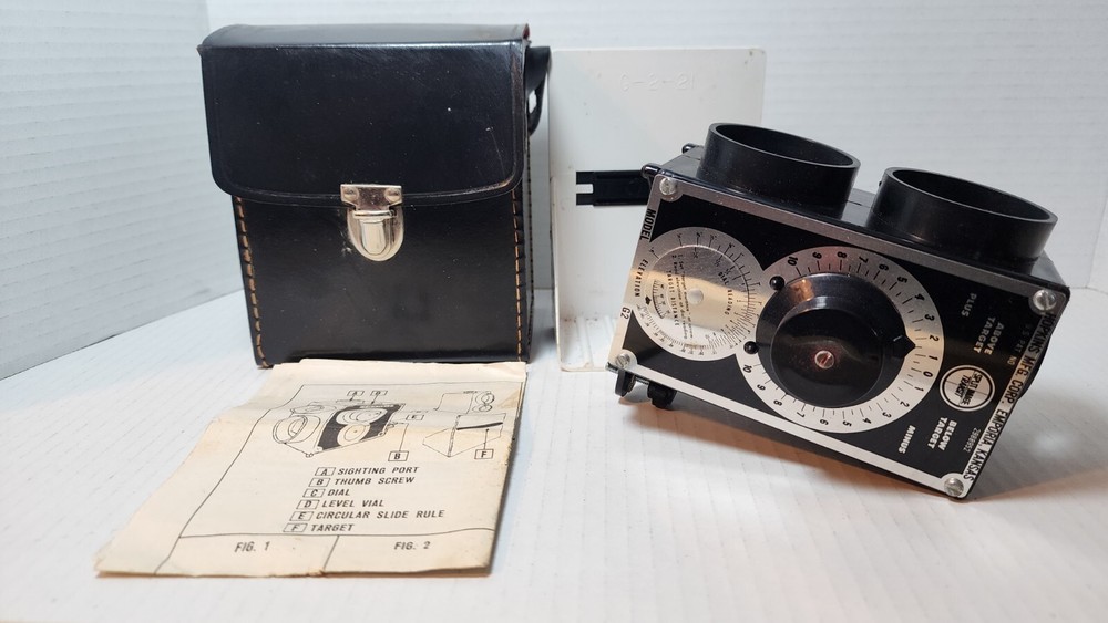Vintage Hopkins MFG Corp Split Image Transit Model G2 & Case