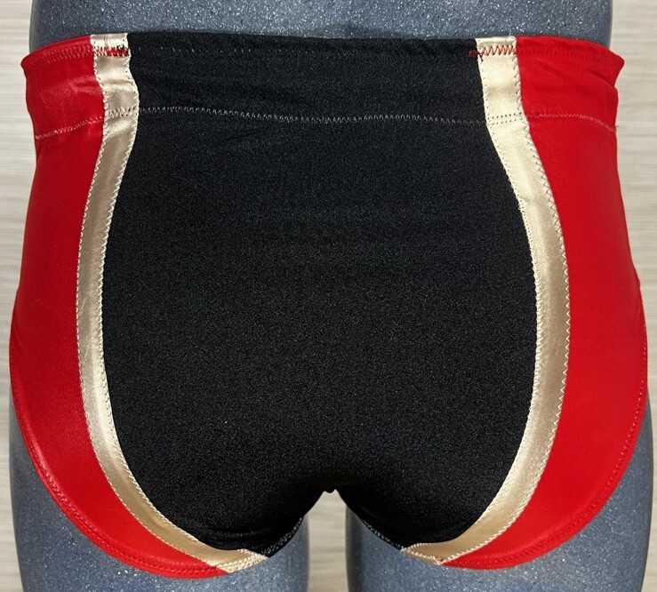Pro Wrestling Trunks Green W. Red XL