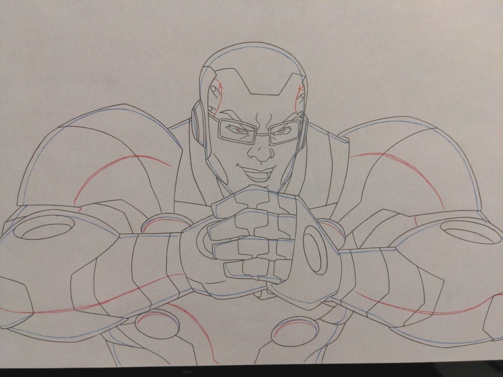 Marvel animation cels Production Art Marvel Comics AVENGERS ASSEMBLE FALCON AA2