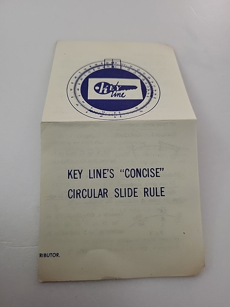 Key Line's Concise Circular Slide Rule Instructions