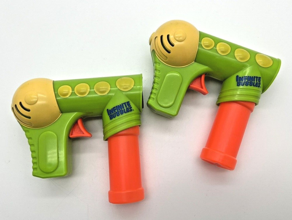 2x - INFINITE BUBBLES - Battery Powered Bubble Blower Guns - w/ batteries