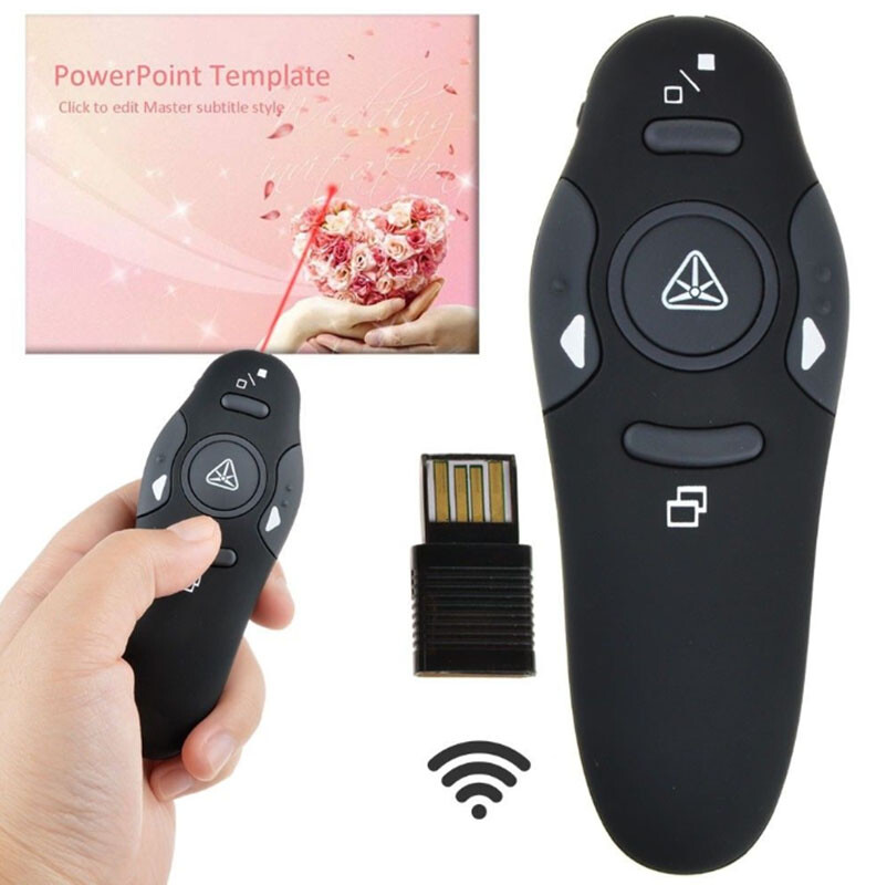 Wireless PPT USB Presenter Power point Presentation Laser Pointer Clicker Pen