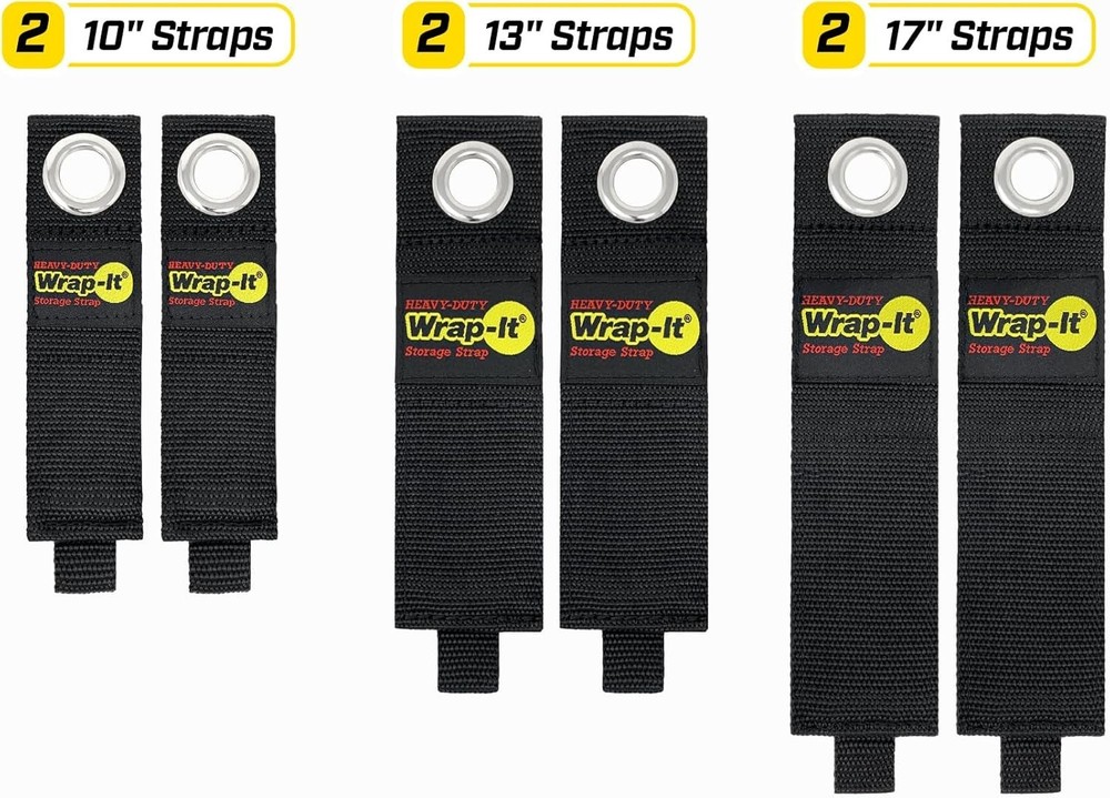 Powerful 6-Pack Heavy-Duty Black Straps - Secure Your Cords & Tools Effortlessly