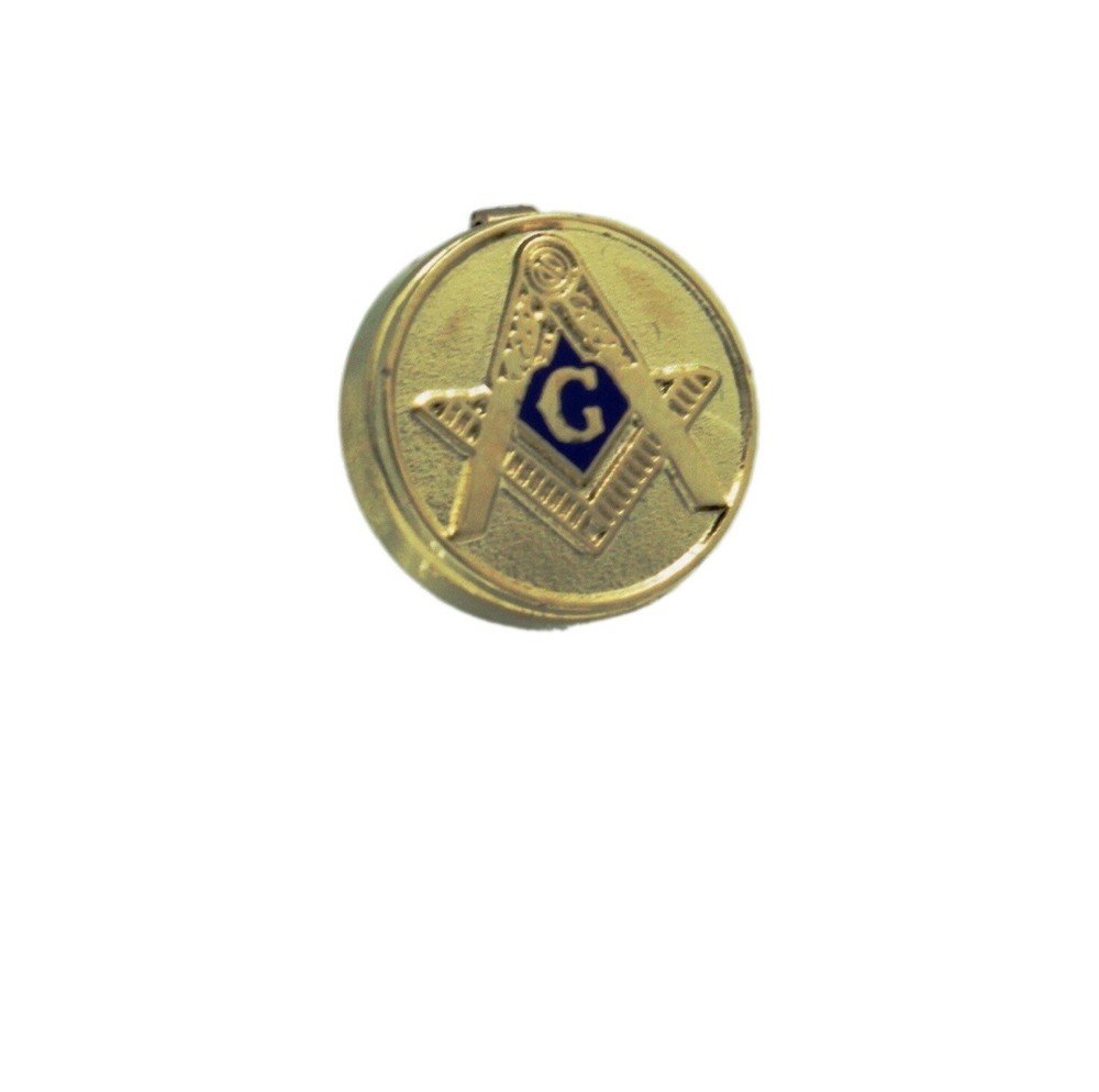 Square & Compasses Blue Lodge Masonic Button Covers Set