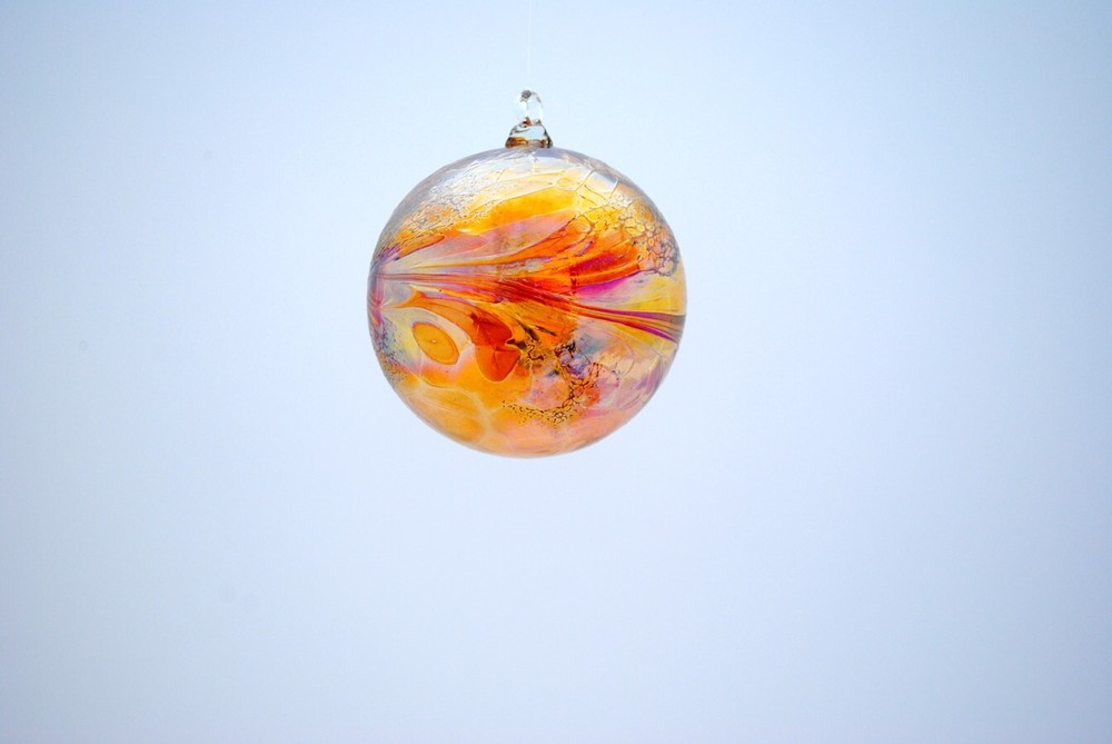 Handblown Iridescent Gold Suncatcher