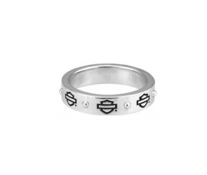 Harley-Davidson® Outline Bar & Shield® Logo Stacking Ring .925 101 HDR0497