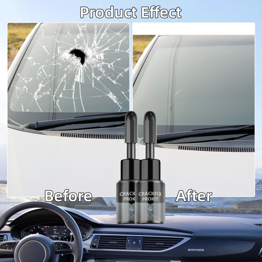 2PCS Crack fix Pro Kit Windshield Repair Fluid Repair...