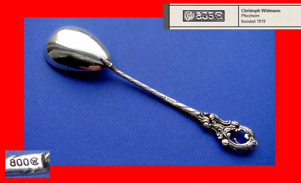 Beautiful Rococo Spoon, Christoph Widmann, 800 Silver A660