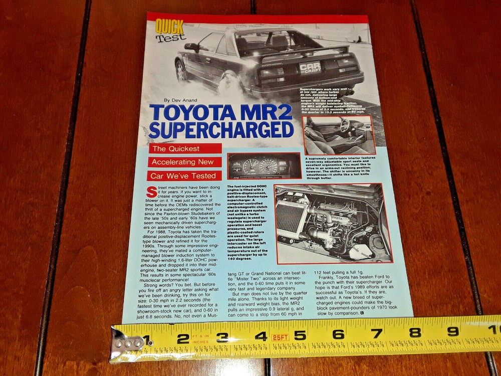 1988 TOYOTA MR2 SUPERCHARGED ORIGINAL ARTICLE