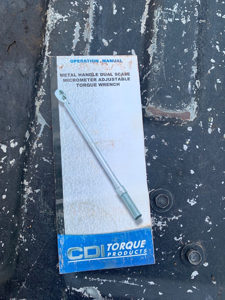 1" torque wrench with breaker bar