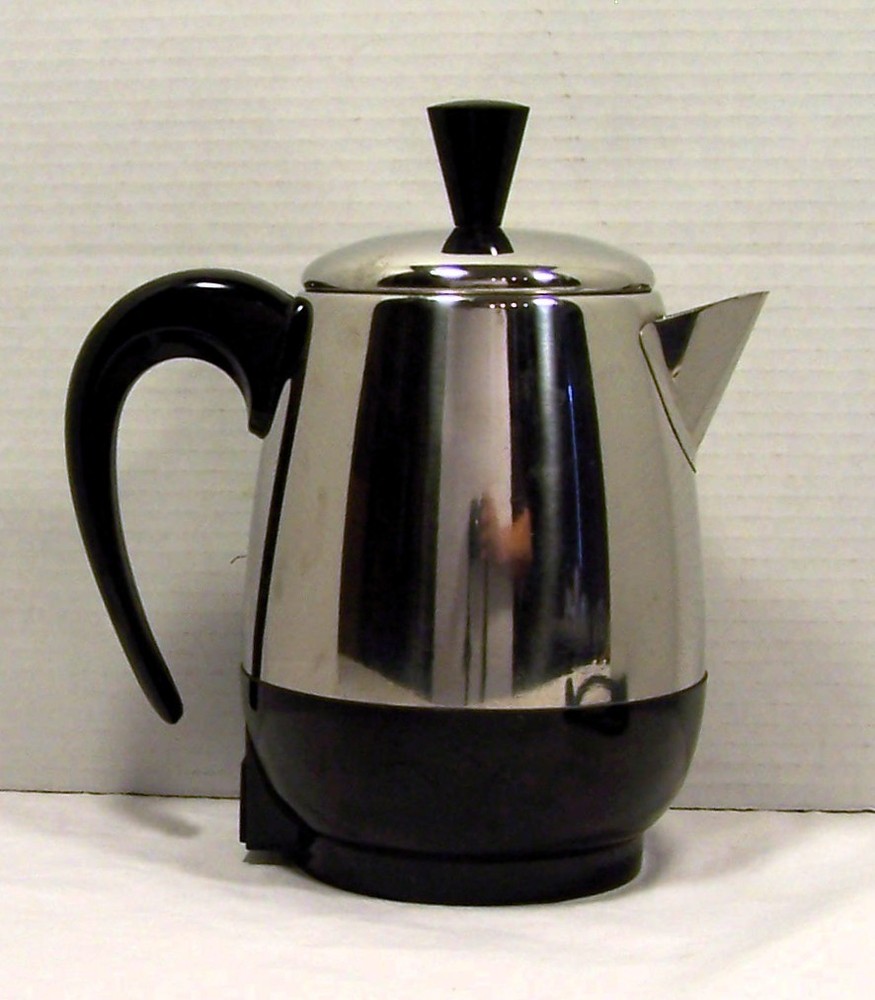 Farberware Superfast Coffee Percolator Model FOP24 w/Plug Shiny Complete Working