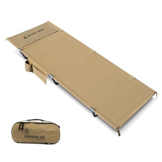 SUPRAGRIS Camping Cot, Support Up to 400lbs, Lightweight Coyote Brown