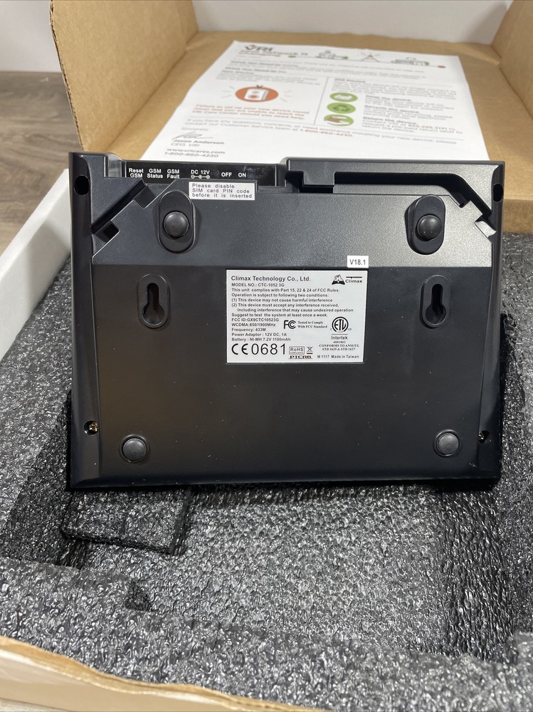 Climax Technology CTC-1052 3G base Emergency Alert Alarm system