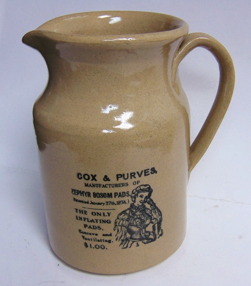Stoneware Pitcher - Cox and Purves 9" Tall