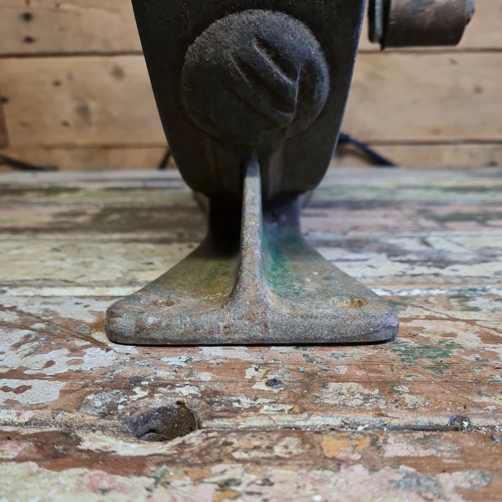 Antique cast iron Whetstone Grinding Wheel tools garage workshop reclaimed