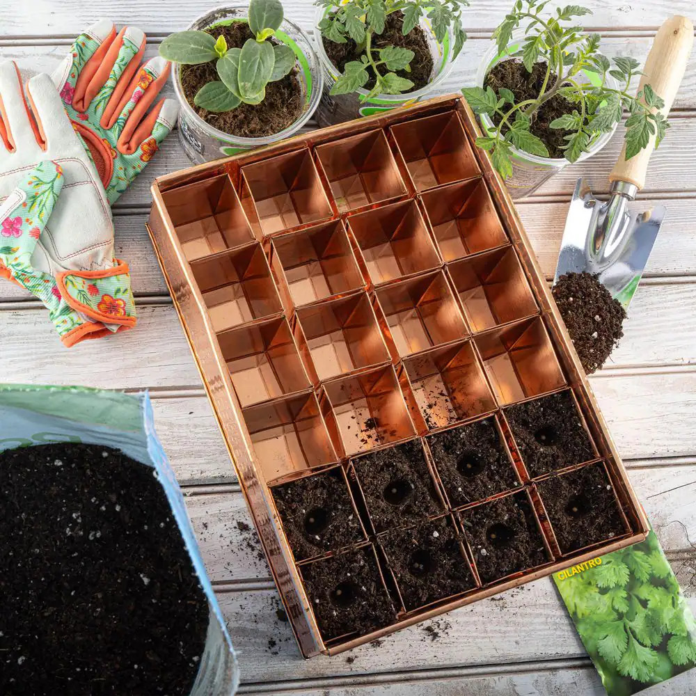 Copper Metal Seed Starter Tray