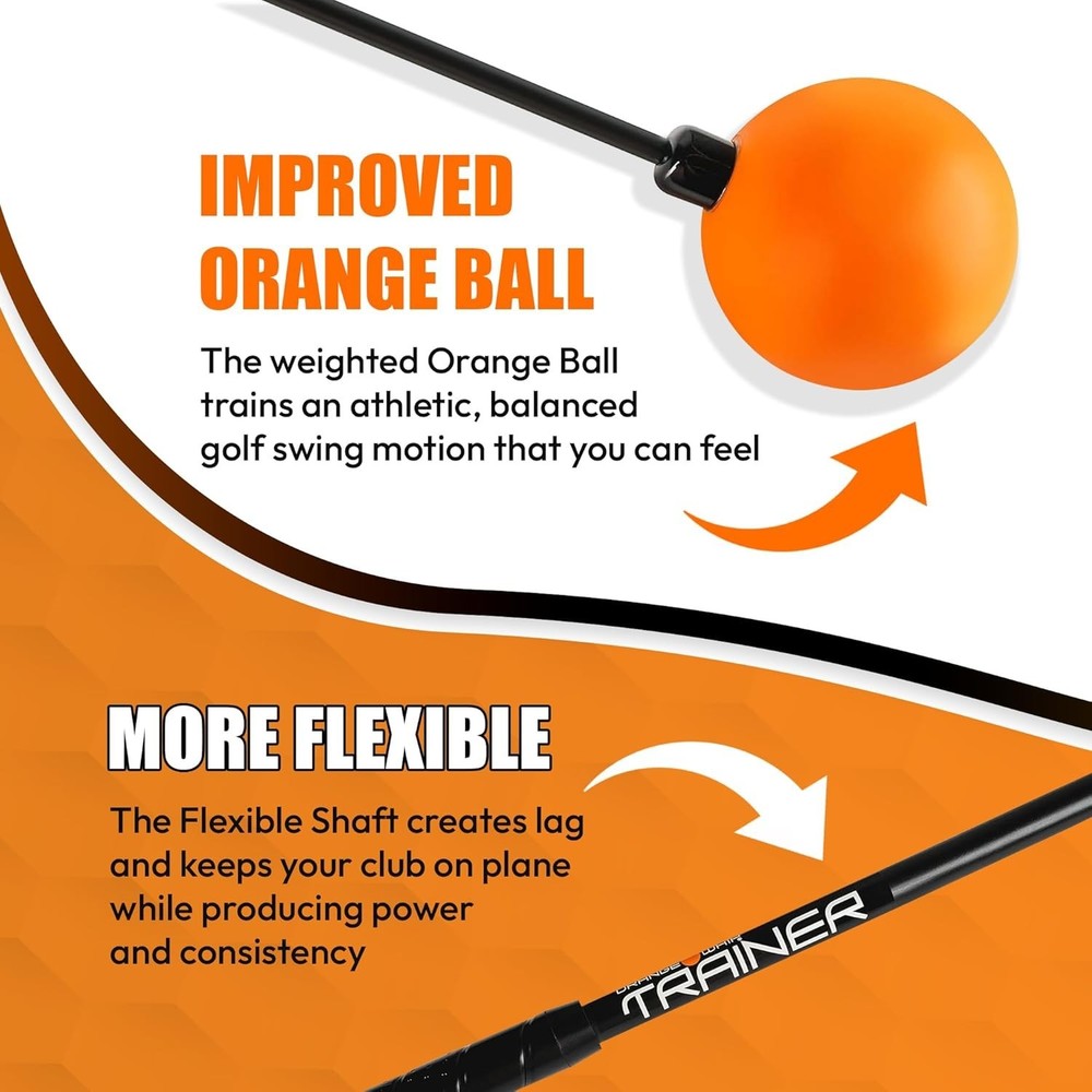 Golf Swing Trainer Aid Patented & for Improved Rhythm, Flexibility, Balance,...