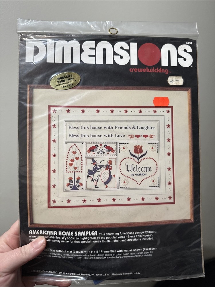 Dimensions Crewelwicking Kit American Home Sampler