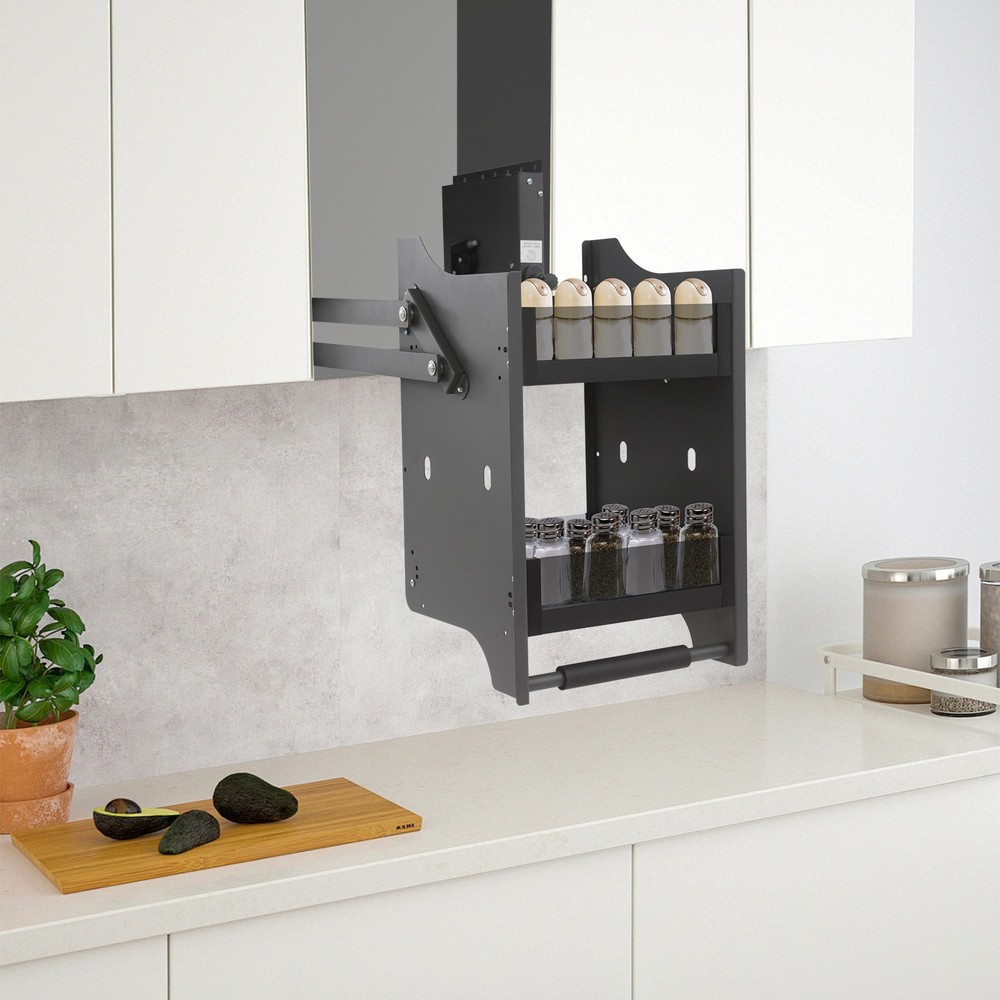 Pull-down Cabinet Storage Organizer, Kitchen Pull Down Shelf, Kitchen Wall Cabin