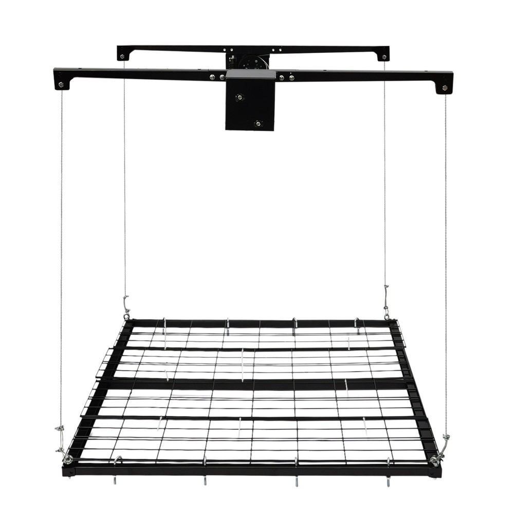 Adjustable Overhead Garage Storage Rack - Durable Carbon Steel Design