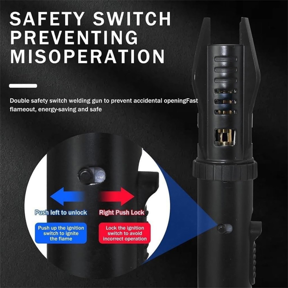 1X Jet Flame Lighter Refillable Storm Lighter Windproof Long Stick Lighter