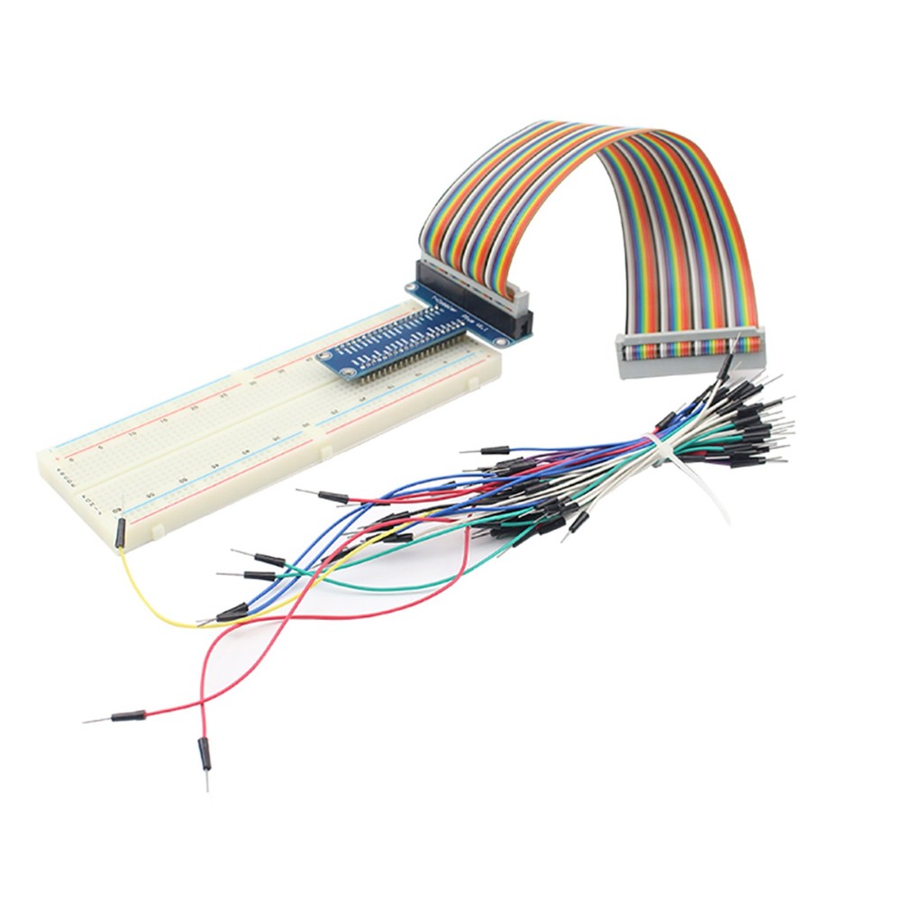 Board Kit & 40 Pin GPIO Cable+Breadboard+Jump Cable For DIY Raspberry Pi 3 4 v