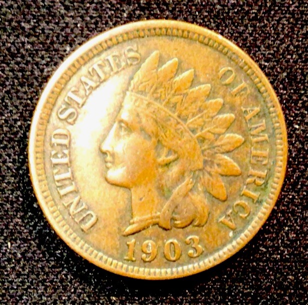 1903 Indian Head Cent VF+. ENN COINS