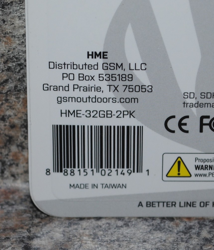 HME SDHC 32GB Memory Card 2 Pack