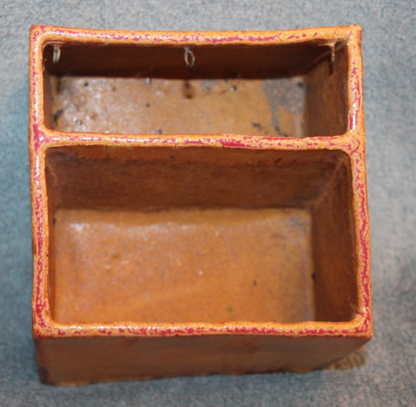 Vintage Pottery Letter/Trinket Holder