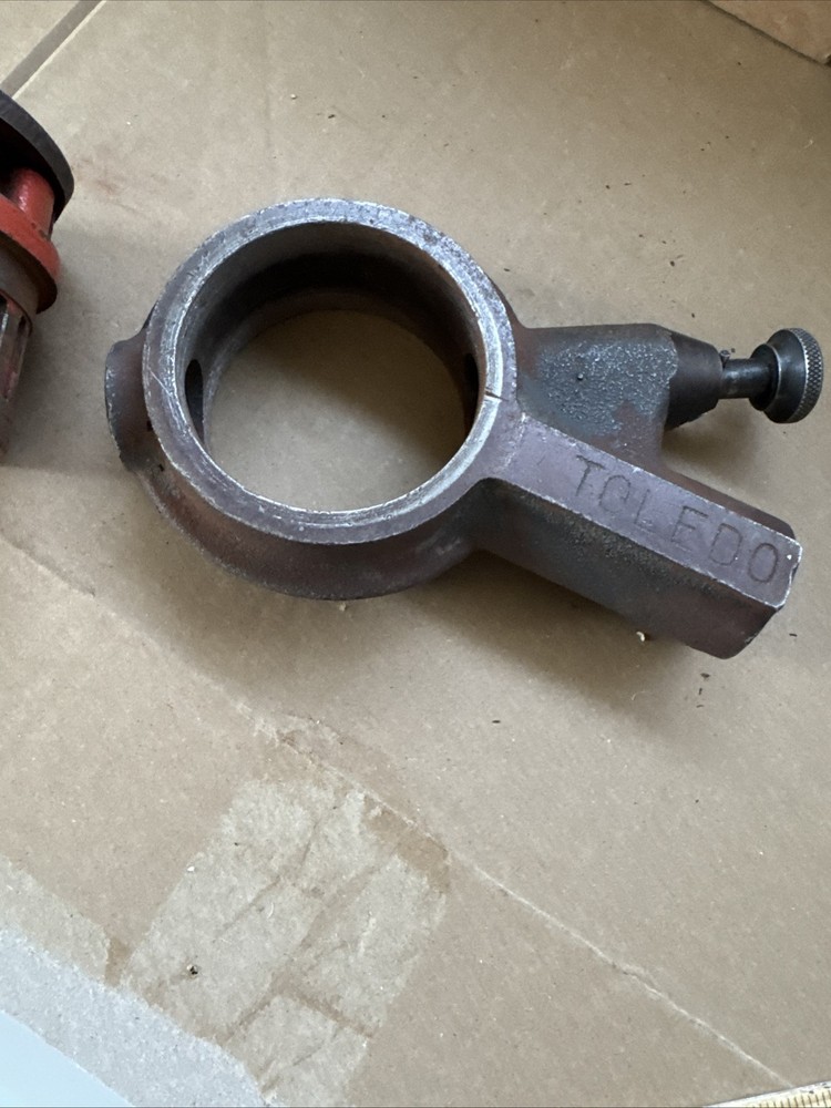 Toledo Pipe Threader No 11 W/ Interchangeable Handle Holder 1/2” Die Works