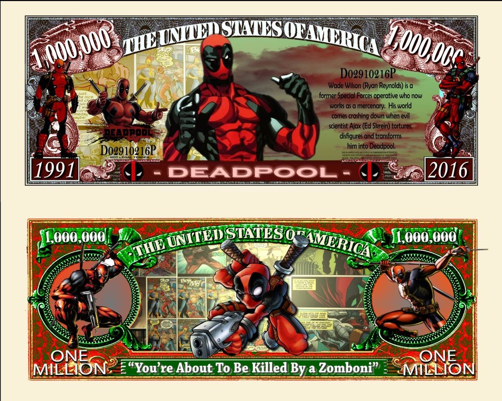 OUR DEADPOOL DOLLAR BILL (2 Bills)