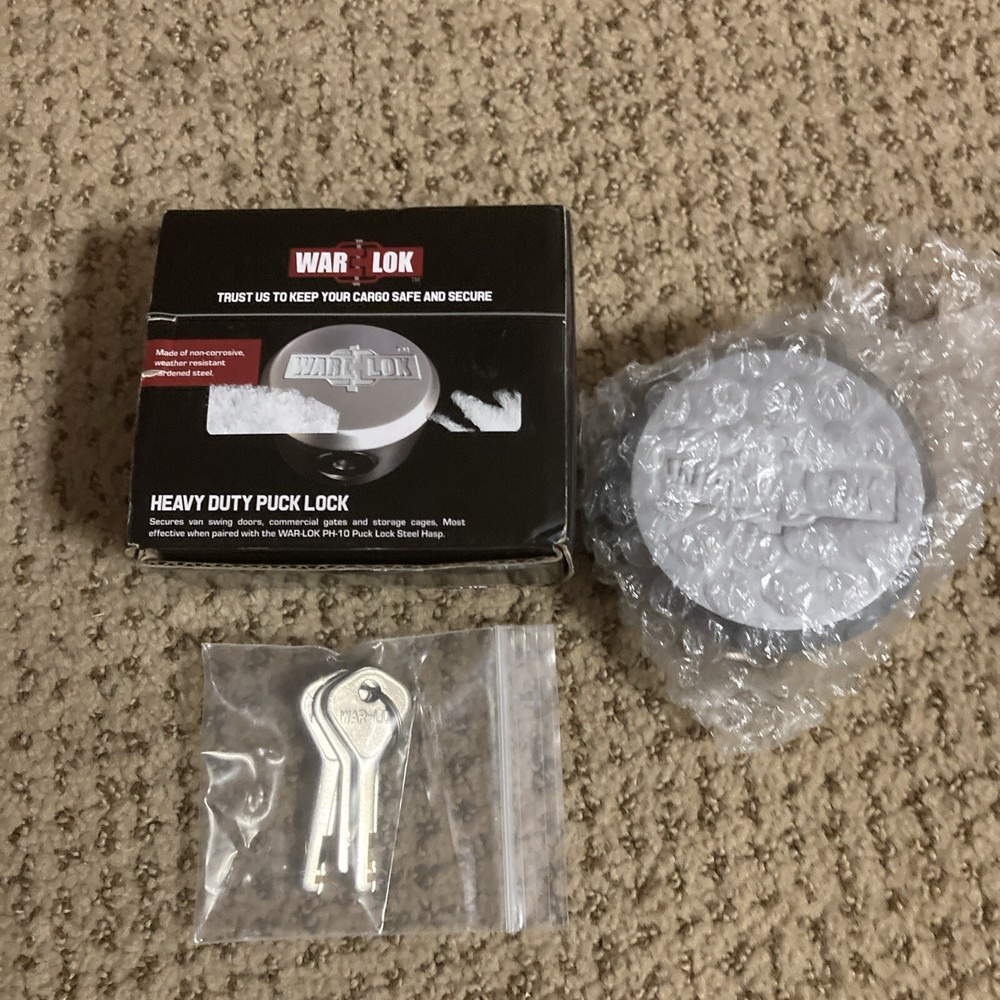 WAR LOK PKL-10 Puck Lock with 2 Keys ~ New