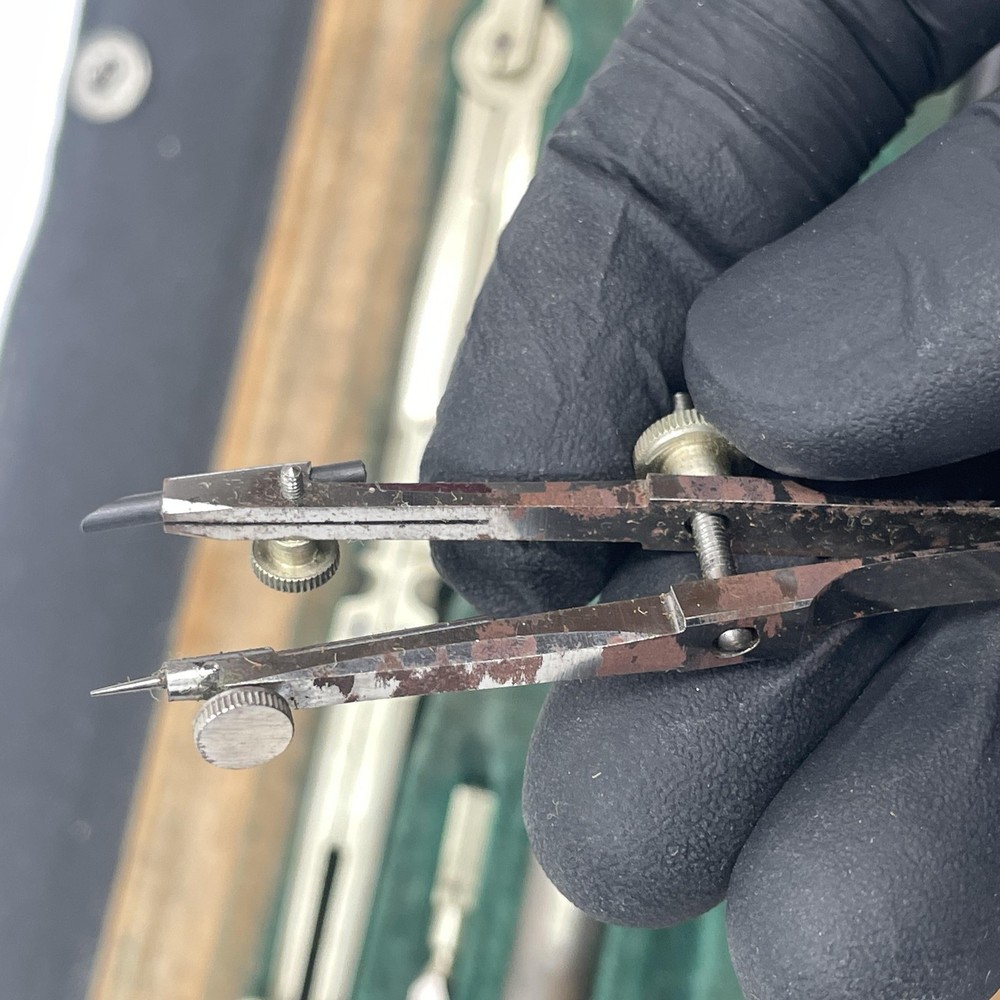 Vintage German Drafting Compass Set B-48 Drawing Tools Kit Germany Architecture