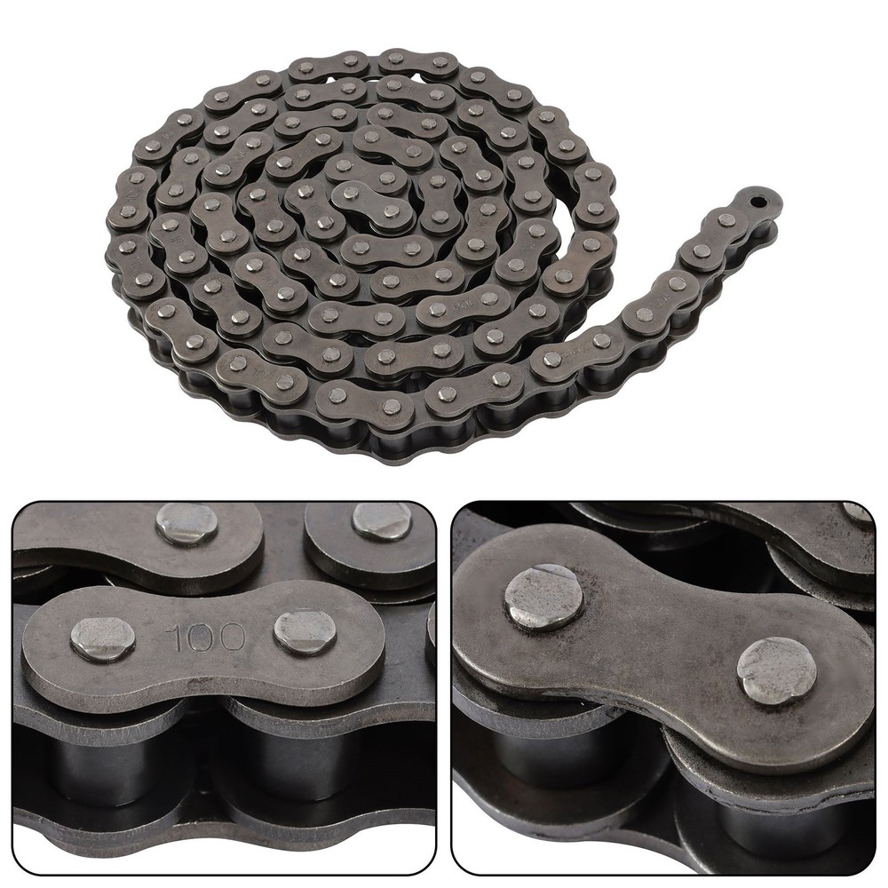 Heavy Duty #100 Roller Chain × 10 ft + 1 Connecting Links