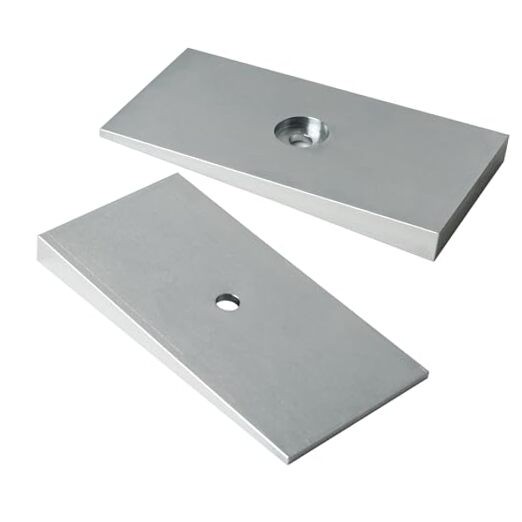 2.5" Wide 4° Degree Steel Leaf Spring Shims 800061 2PCS () Silver