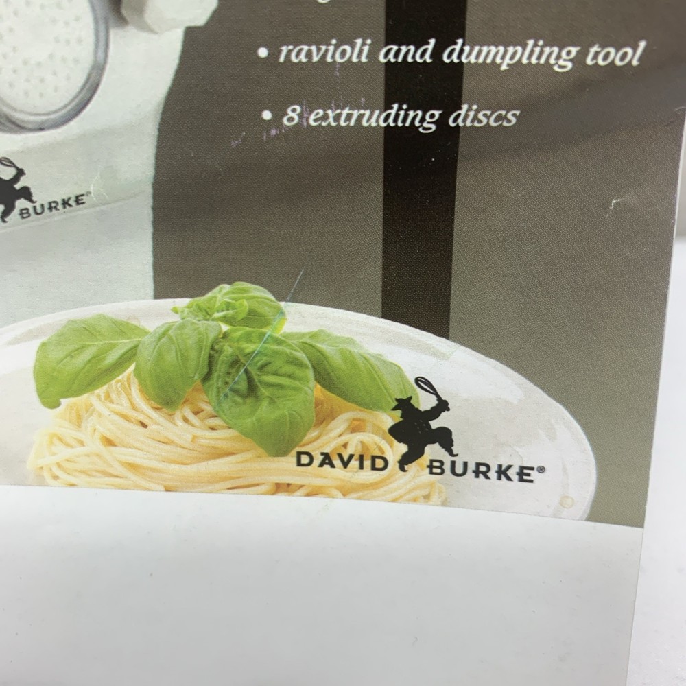 Automatic Pasta Maker Machine David Burke - Parts: Manual Booklet