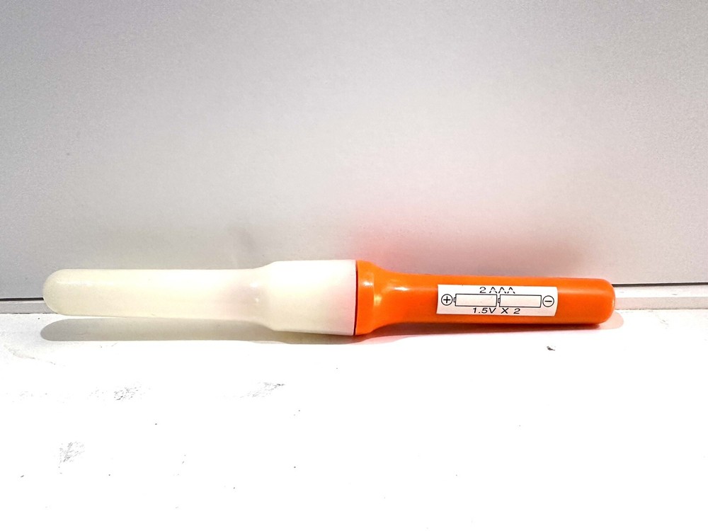 Rare Vintage Charming Light Orange Small Lightsaber Flashlight Stick Light 80s