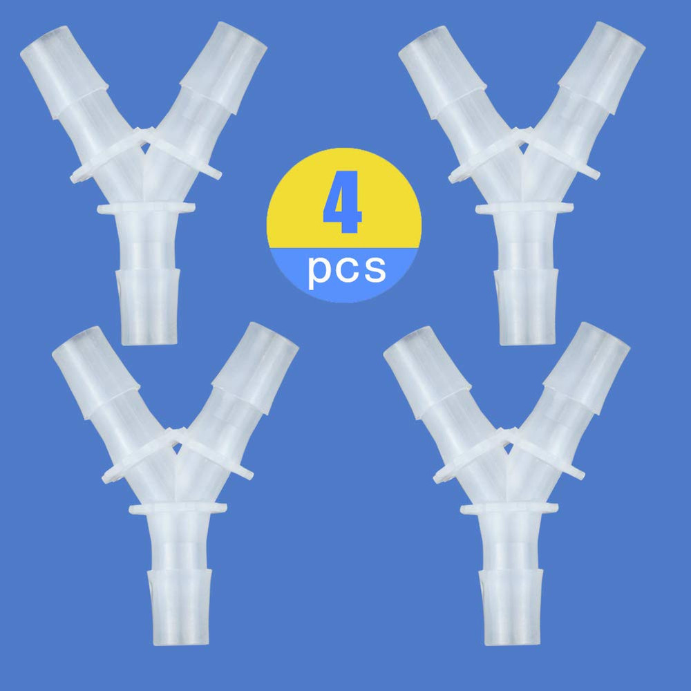 3/8" Hose Barb Fitting Equal Barbed Y Shaped 3 Way Plastic Joint Splicer Mender