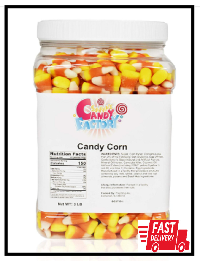 Sarahs Candy Factory Candy Corn in Jar, 3 Lbs