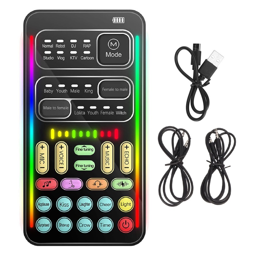 Voice Changer Portable Handheld Voice Modulator with 8 Voice Changes Sound Ca...