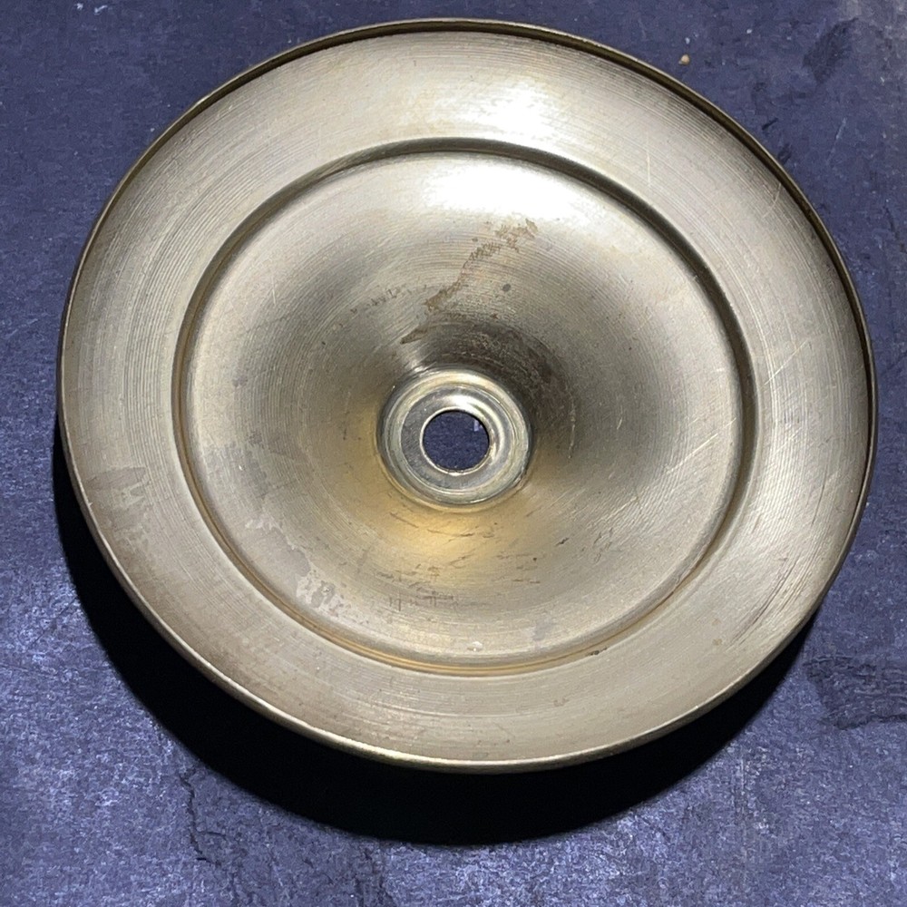 4 3/8” unfinished solid brass spun vase cap