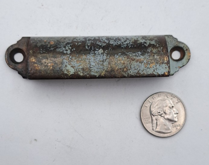 Antique Bin Pull Apothecary Drawer Pull Handle Old Vintage Cast Iron Hardware