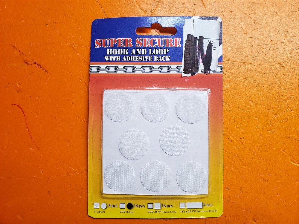 ⭐️⭐️⭐️⭐️⭐️ Lot of 5 Super Secure 1" Circle Hook & Loop Adhesive Back 8pcs / pack