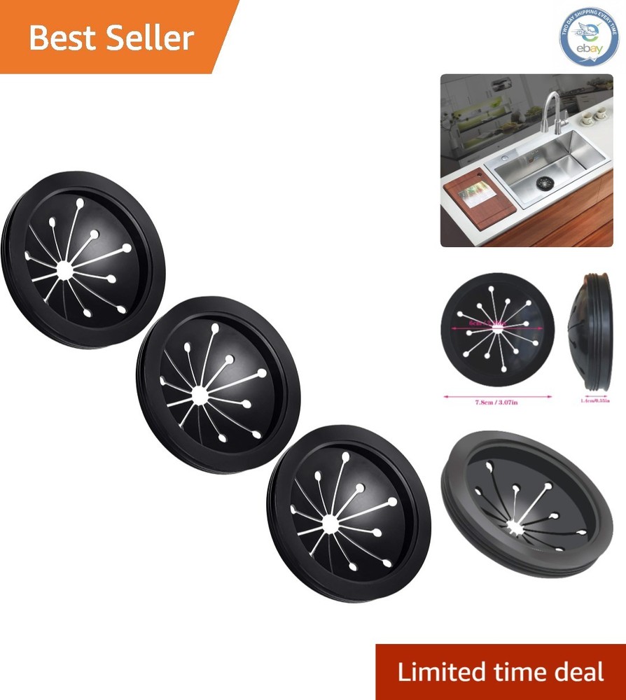 3 Pcs Garbage Disposal Splash Guards – Flexible & Removable Kitchen Accessory
