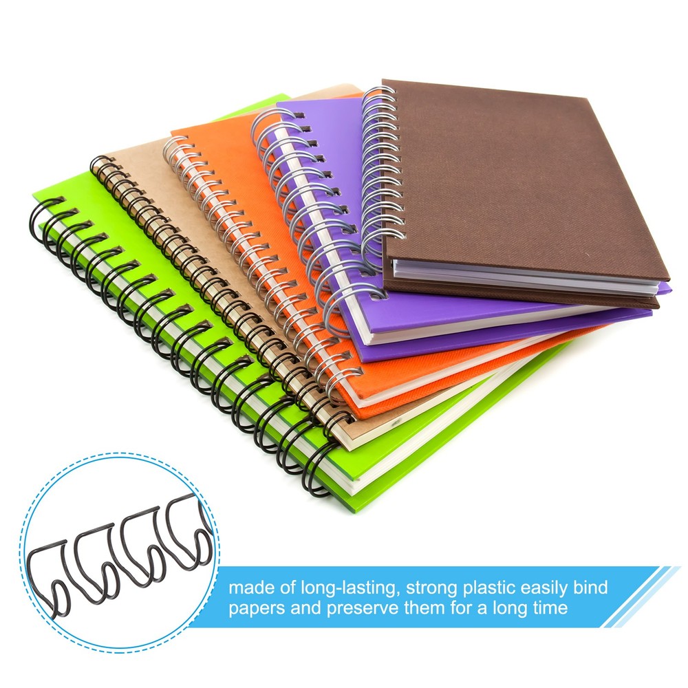8mm (5/16″) Double Loop Wire Binding Combs, 50 Pcs, 3:1 Pitch, Black