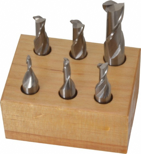 Value Collection 1/8 to 1/2", 2 Flute Square End Mill Set