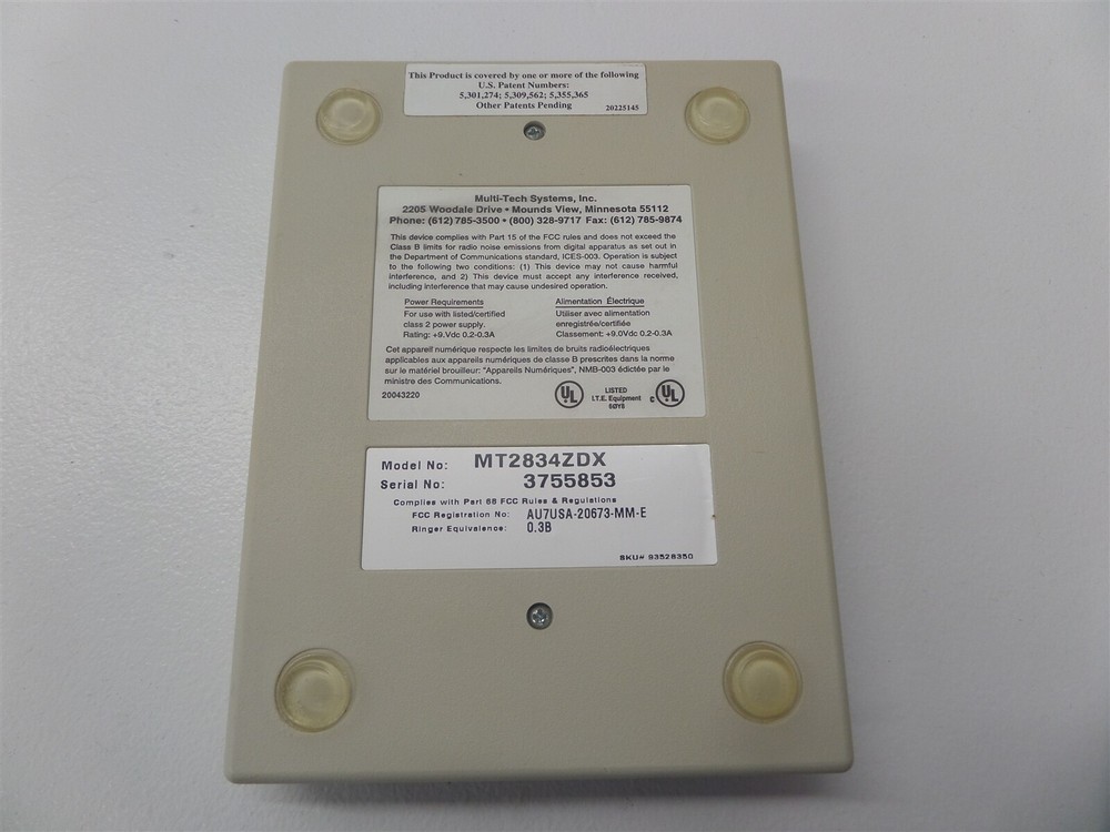 MultiTech Systems MT2834ZDX External Modem